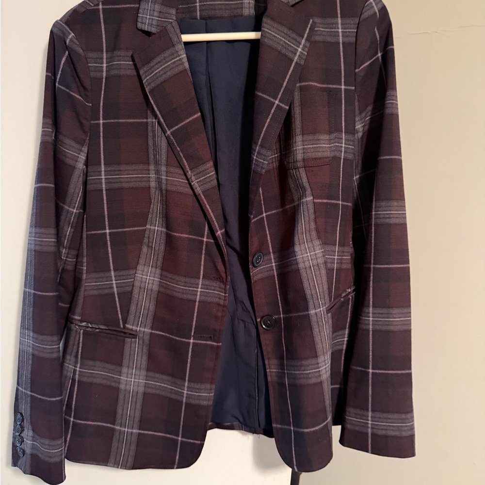 Philosophy Women's Checkered Blazer - Brown and Black